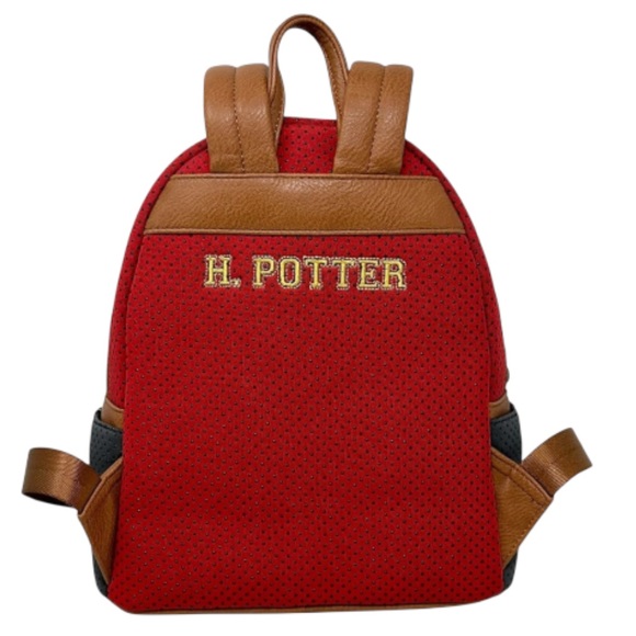 Loungefly Harry Potter Gryffindor Quidditch Uniform Mini Backpack. 